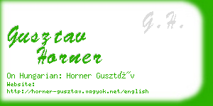 gusztav horner business card